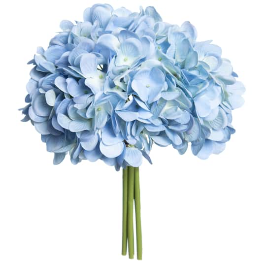 11" Blue Hydrangea Real Touch Stem Bundle by Ashland®